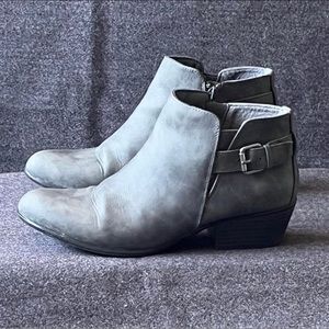 ESPRIT TALLY Grey Buckle Ankle Booties Boots